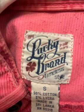 Lucky Brand Pink Corduroy Button-Down Shirt